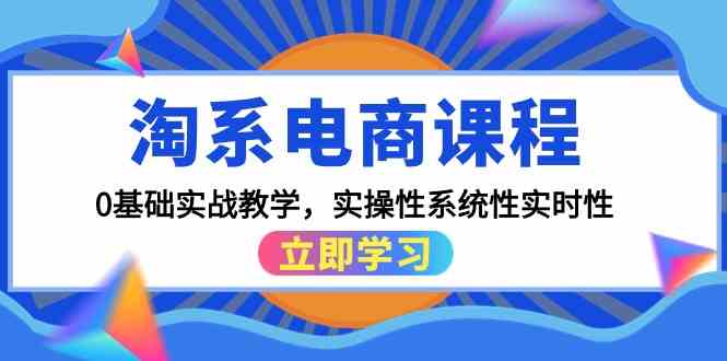 淘系电商课程，0基础实战教学，实操性系统性实时性（15节课）-全网项目资源网