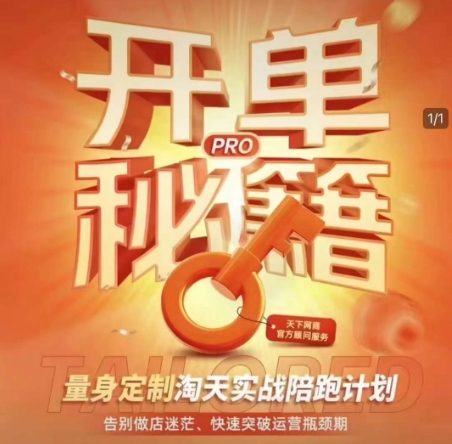 淘宝开单秘籍PRO，量身定制淘天实战陪跑计划，告别做店迷茫、快速突破运营瓶颈期-全网项目资源网